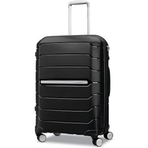 Samsonite Freeform 24-Inch Medium Luggage with Dual 360° Spinner Wheels - Checked Suitcase - TSA Lock, Airline-Approved - Durable Polypropylene Expandable Hardshell for Lightweight Travel - Black