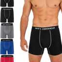 5 x Men's Incontinence Underwear, 100ML Absorb Leak Proof Boxer Briefs with Upgraded Rapid-Absorption Core - Washable Reusable Cotton Incontinence Briefs for Men Heavy Flow Bladder Leak Protection 5 Pack, M