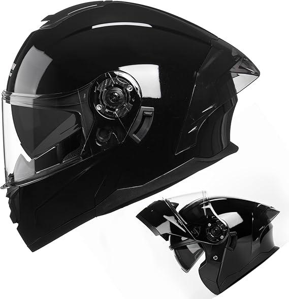 Crown Racing Motorcycle Modular Full Face Helmet Flip up Dual Visor DOT Approved Adult Helmets FL900