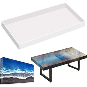 Extra Large Epoxy Resin Mold 22.63x11.81x1.38in, Reusable Resin Molds for River Table, Coffee Table, Trays, Cutting Boards, DIY Resin Art