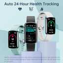 Health Fitness Tracker with 24/7 Heart Rate, Smart Watch with Blood Pressure and Blood Oxy-gen Monitor, Built-in 120+ Sport Mode, Sleep Tracking Waterproof Activity Tracker for Women Men