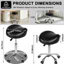 Ergonomic Saddle Chair,Heavy-Duty Rolling Stool with Wheels, No Back