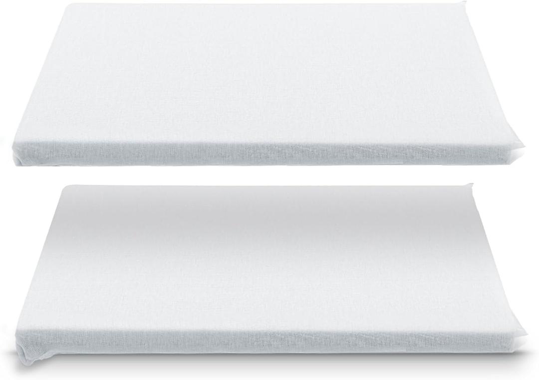 2 Pcs Adjustable Memory Foam Pillow Thin Height Pillow for Neck Pain Relief, Slim Flat Memory Foam Layer for Neck Support for Back, Side,Stomach Sleeper (23.6'' X 14.2''x 1.2'',White)