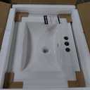Swiss Madison Well Made Forever SM-VT324-3 Ceramic Vanity Top Sink 24" with Three Faucet Holes, Glossy White