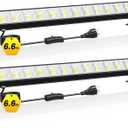 2 Pack LED Shop Lights, 40W 5400LM Plug in Garage Lights with 6.6FT Long Power Cord and On/Off Switch, 6000K Daylight White Work Light for Garage, Workshop, Warehouse