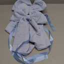 Riceshoot 2 Pcs Large Crib Bows 11 x 16 inch Coquette Bow Decorations for Nursery Crib Canopy Bed Large Bow Room Nursery Decor Infant Bassinet Bedroom Decor for Gender Reveal Gifts (Blue)