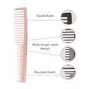 Allegro Combs 6000 Teasing Combs Lift Vent Hair Combs Space Tooth Wide Tooth Barber Stylist Curly Hair Parting 12 Pc. (Rose)