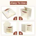 HNZIGE Fabirc Storage Cubes Bin 13x15x13 Clear Storage Cube, 4 Pack Foldable Cloth Cubby Storage Bins for Cube Organizer Closet Cabinet, Large Fabric Storage Bins for Shelves Organizer Bins- Cream