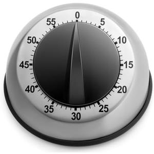 Kitchen Timer for Cooking, Chef Cooking Magnetic Timer - No Batteries Required - Loud Alarm, Mechanical Desk Manual Timers - Magnetic Clock Backing, Countdown Reminder - Stainless Steel Body