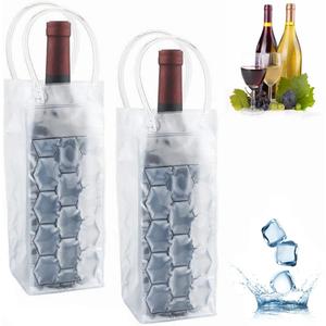 Ice Wine Bag, Wine Chiller, Wine Cooler Refrigerator, Wine Fridge, Wine Bottle Chiller Cooler for Red White Champagne or Sparkling. Gel Cooling Holder Freestanding Carrier Chilling. Set 2