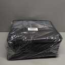 OLANLY Waterproof Outdoor Rug 6x9 ft, Outdoor Plastic Straw Rug with Flower Pattern, Reversible RV Mat for Patio, Camping, Balcony, Deck, Backyard, Black & Grey