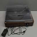 Record Player for Vinyl with 2 Build-in Speakers LP Vinyl Players Belt-Driven Vintage Turntables 3 Speed 3 Size, Wireless Bluetooth Playback, AUX-in,RCA Out, Headphone, Auto Stop Wood