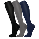 FuelMeFoot 3 Pack Copper Compression Socks - Compression Socks Women & Men Circulation - Best for Medical,Running,Athletic L-XL