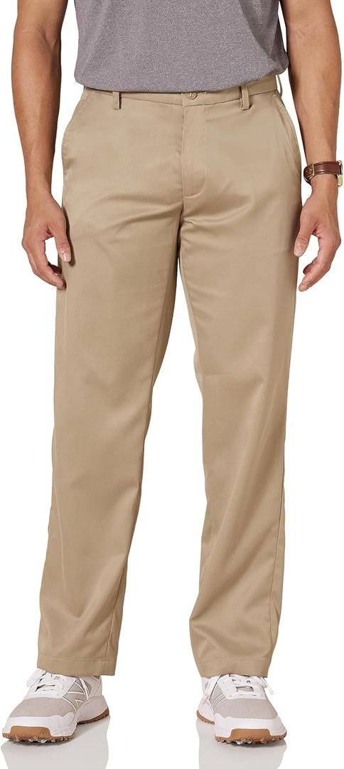 Amazon Essentials Men's Classic-Fit Stretch Golf Pant - Discontinued Colors (38W x 30L, Khaki Brown)