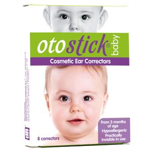 Otostick Baby - 1 Pack 8 Count Protruding Ear Corrector for Babies with Baby Cap - Orthopedic Baby Items for Correction of Large Ears from 3 Months