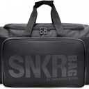 Sneaker Storage Bag Travel Duffel Bag with Shoe Compartment Waterproof Basketball Soccer Training Bag Multi-Function Sports Duffel Bags for Men and Women Travel Sports Fitness-Black