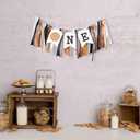 Cookie One High Chair Banner - First Birthday Party Decorations , Milk and Cookies Highchair Banner , Cookie Themed Cake Smash Party Decor , 1st Birthday Ribbon Banner