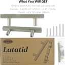 10 Pack Brushed Nickel Cabinet Pulls 5 Inch Square, Kitchen Hardware for Cabinets, Stainless Steel Cabinet Pulls for Kitchen Drawer, Cabinet Handles 3 Inch Hole Center