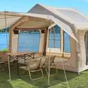 DanCoom 6-8 Person Inflatable Tent for Camping, 96.8 ft² Large Camping Tent Includes Tarps, 3000mm Waterproof Easy Setup Glamping Blow Up