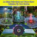 SZMP Flower Shape 3.5W Solar Powered Water Fountain with 2000mAh Battery & Colorful RGB Light Show, Anti-Drift Fixer & 7 Nozzles, Solar Fountain for Bird Bath, Garden Decor