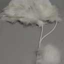 sy soul young Womens Faux Fur Hats Pom Pom Winter Hat with Ear Flaps Ponytail Girl Ski Snow Skull Cap Fluffy (One Size, White)