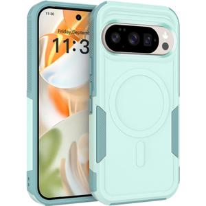 Designed for Google Pixel 10/Pixel 10 Pro Case 2 in 1 Military Grade Drop Heavy Duty Rugged Shockproof Protective Cover Case for Pixel 10/10 Pro Phone Case (Mint)