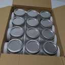 12 Pack 32 oz Clear Wide Mouth Mason Jars with Airtight Lids and White Plastic Mason Jar Lids, Canning Jars, Glass Jars for Canning, Food Storage, Overnight Oats, Fermenting, Pickling