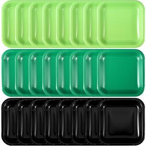 120 Pieces Green Party Theme Decorations Square Paper Plates Birthday Party Cake Dessert Plates(Green,9 Inch)