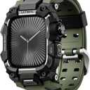 ULTIMAL Rugged Case with Band for Apple Watch 46mm,Compatible with Apple Watch Series 11/10, Military Grade Shockproof Bumper Cover for iWatch Tactical Band Men (Army Green, 46mm)