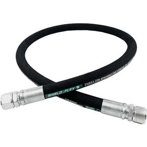 Autovo 26711-12-12-RW Hydraulic Hose Swivel Assembly 3/4 Hydraulic Hose with Female JIC X Female JIC, 36IN, 3118 psi, Black