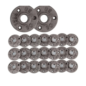 1/2" 40 Pack Floor Flanges Threaded Decorative Plumbing Flange, Malleable Iron Flange Pipe Fittings for DIY Project/Vintage Furniture/Shelving Decoration