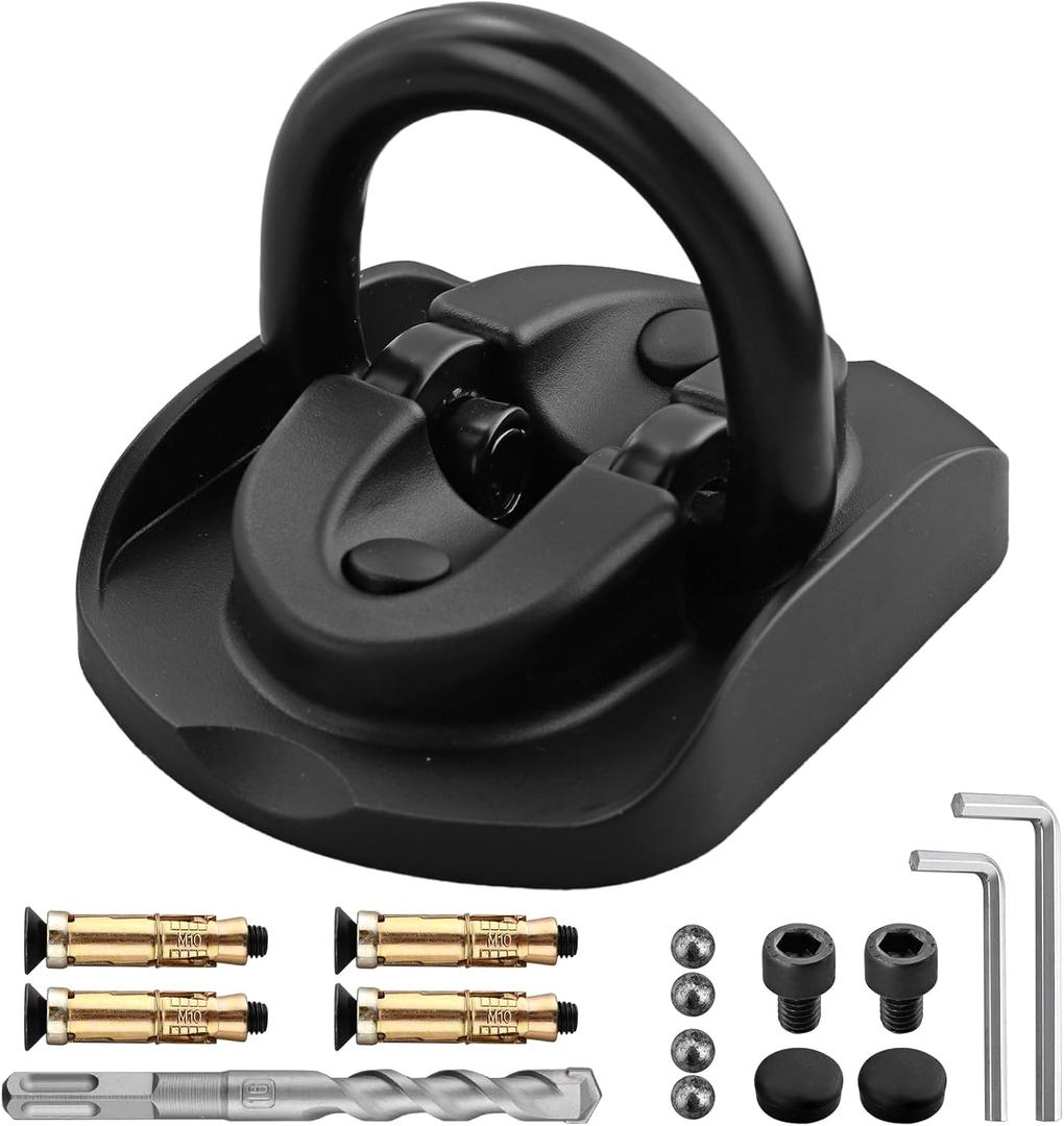 EYPINS Security Ground Anchor with Drill Bit - Heavy Duty Alloy Steel Anti-Theft Wall Anchor Lock for Motorcycle, Bicycle, Scooter, Outdoor Indoor Concrete Brick Surfaces Installed