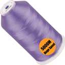 New brothread - Single Huge Spool 5000M Each Polyester Embroidery Machine Thread 40WT for Commercial and Domestic Machines - Pale Violet (Janome Color)