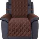 Ameritex Waterproof Nonslip Recliner Cover Stay in Place, Dog Chair Cover Furniture Protector, Ideal Recliner Slipcovers for Pets and Kids (Chocolate, 23")