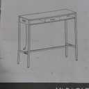 VASAGLE Bar Table with Power Outlets, 47.2 Inches Long Bar Height Pub Table, Rectangular High Top, with Movable Drawer, 2 Hooks, Narrow Storage for Kitchen, Dining, Entryway, Ebony Black