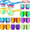 24Pcs Kids Sunglasses Bulk with UV Protection, Neon Sunglasses for Summer Beach Party Favors Toys, Goody Bag Stuffers, Classroom Prizes