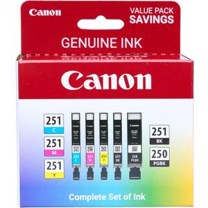 Canon PGI-250/ CLI-251 5 Color Amazon Pack