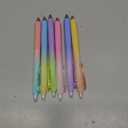 WRITECH Gel Pens Fine Point: Nebula Pen Set 0.7mm Black Ink Retractable 6ct Smooth Writing with Aesthetic Gradient Color Barrel for Journaling Note Taking Silent Click No Smear