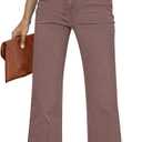 GRAPENT High Waisted Wide Leg Jeans for Women (Brown, Vintage Wash Sizes 8-10)