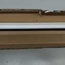Fullhawl 1 Pcs White Desk to Wall Gap Filler PVC Plastic Office Desk Attachment Long and Wide Gap Filler Eliminates Wall Gaps Easy Installation and Fits Most Desks, 48inches