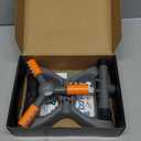 Joeys Sprinkler for Yard, Rotating Garden Sprinkler for Large Area Coverage, Lawn and Yard Sprinklers (Orange) (Gray)