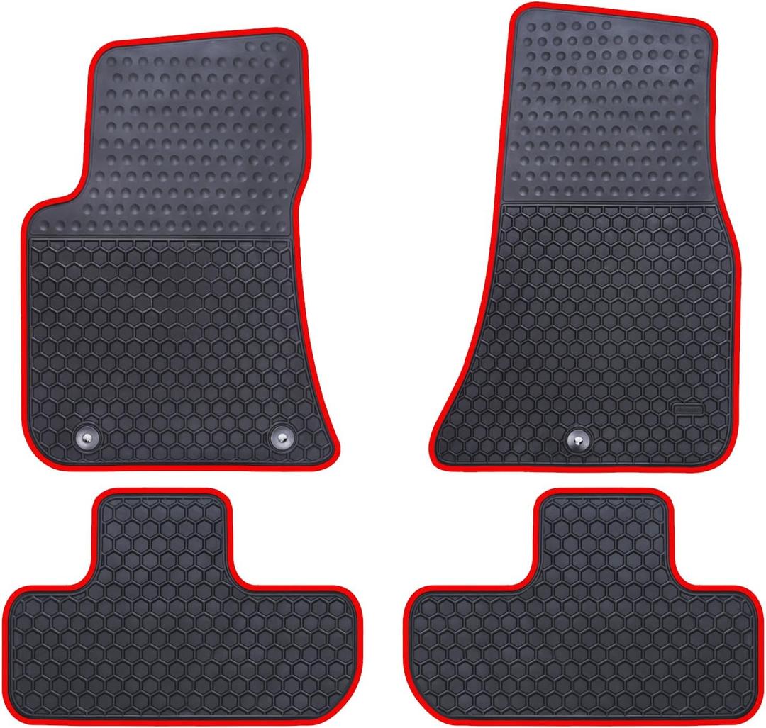 Car Floor Mats Custom Fit for Dodge Challenger RWD (Do not Fit AWD Perfectly) 2023 2022 2021 2020 2019 2018 2017 2016 2015 Odorless Rubber Heavy Duty All Weather Car Floor Liner-Red
