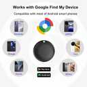 Bluetooth Tracker for Android-4 Pack, Anti-Lost tag for Android Phones,Smart Tracker for Google (Find Hub) App Key Finder/Luggage Tracker/Item Locator for Keys,Wallet,Backpack,Luggage-Black