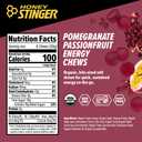 Honey Stinger Organic Pomegranate Passionfruit Energy Chew, Gluten Free & Caffeine Free, for Exercise, Running and Performance, Sports Nutrition for Home & Gym, Pre and Mid Workout, 12 Pack