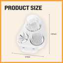 3-In-1egg Slicer For Hard Boiled Eggs,Stainless Heavy Duty Steel Egg Slicer Kitchen Gadget, Fit Strawberry,Apple,Banana,Cherry,Tomato,White