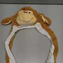 Animal Plush Hat with Moving Jumping Ears Pop Up Beating Hat Plush Cosplay Dress Up Funny Gift for Kids Adult