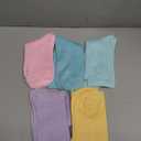 Pembrook Ribbed Knit Bamboo Viscose Diabetic Socks for Women - 5 Pairs | Crew Diabetic Socks for Women Size 9-11 | Neuropathy & Edema | Pink, Light Pink, Purple, Blue, Green, Yellow