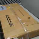 KLSMYHOKI Portable Standing Desk Adjustable Height, Small Computer, Laptop, Mobile Stand Up Rolling Desk with Wheels, Table for Home Office, 16"x31.5" Height 27"-43.5", White