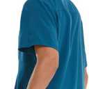 Scrub Top for Men - Stretch V-Neck Scrubs with 3 Pockets, Anti-Wrinkle (Teal, XL)