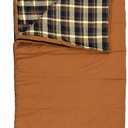 ALPS OutdoorZ Redwood -25 Sleeping Bag, Plaid Flannel Lined, Cotton Canvas (One Size, Green)